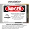 Signmission Rotating Auger Inside This Hopper Danger Sign, Vinyl Decal, 10in W x 7in L, 2PK OS-2PACK-DS-D-710-L-2437 - alternate 6